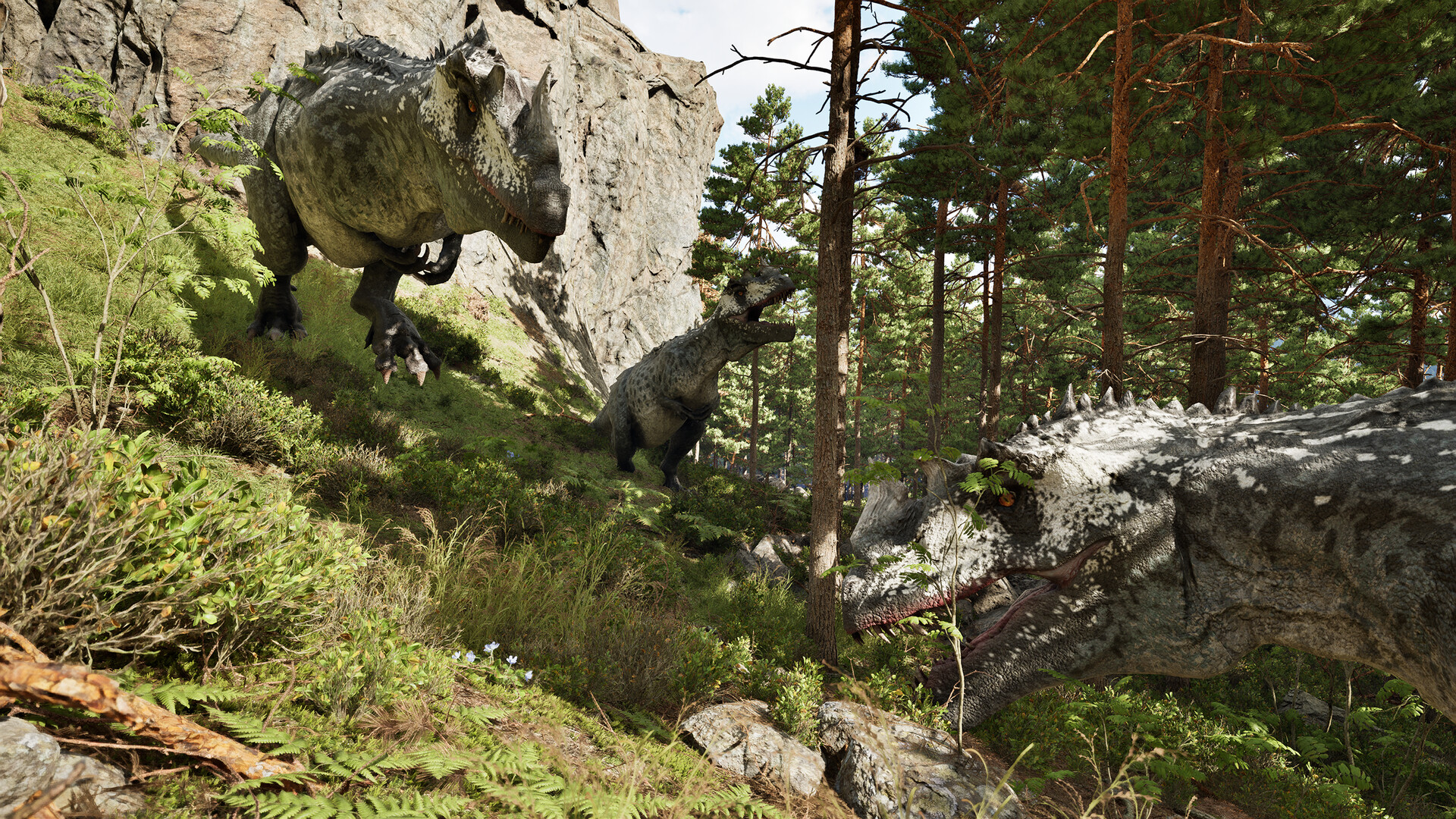 怪兽巢穴游戏截图-开放世界丛林探索场景